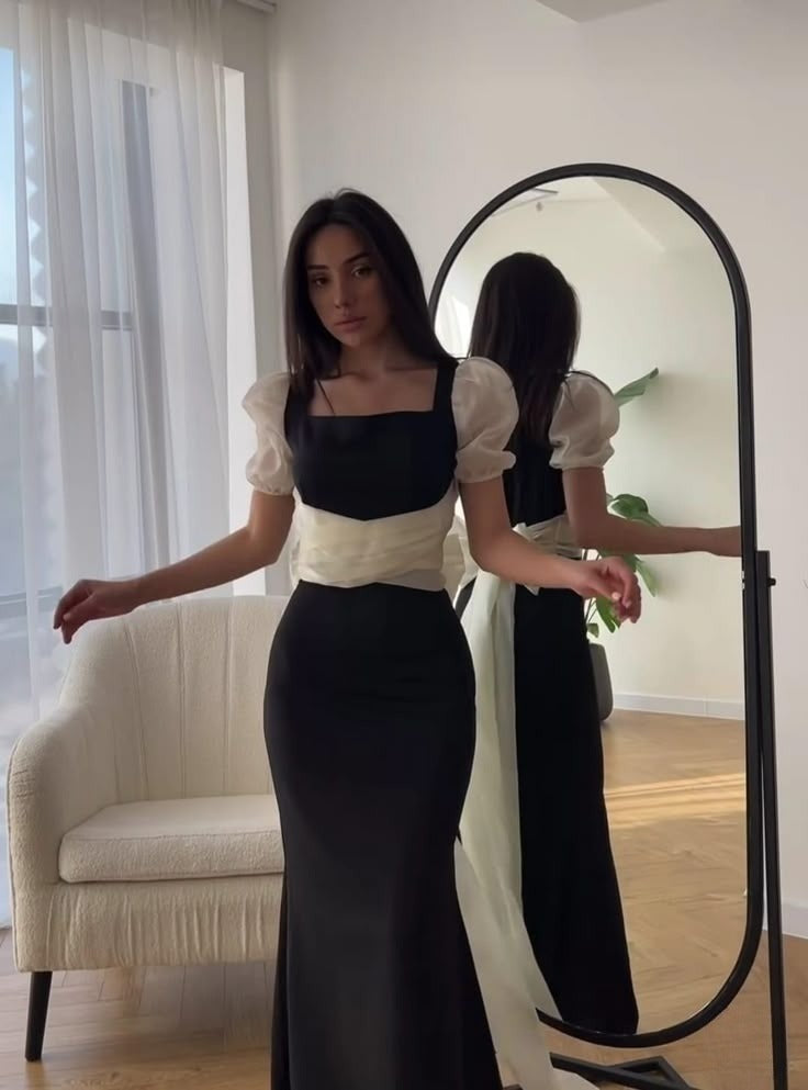 New Long Mermaid Short Sleeves Long Prom Party Dress    cg25619