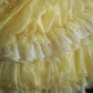 A Line Yellow 3D Flowers Wedding Dress Sleeveless Long Princess Evening Dress   cg25936