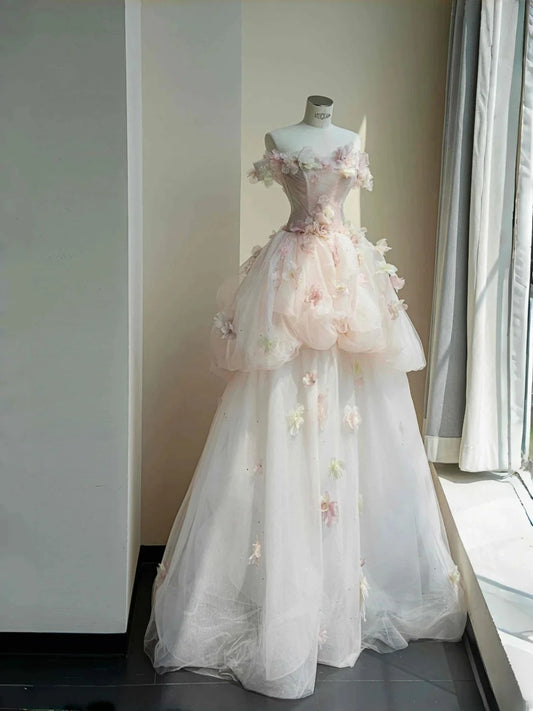 A Line Off Shoulder Long Prom Dress Unique Evening Dress    cg25562