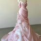 Pink Long Floral Prom Dresses Evening Party Dress   cg25451