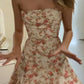 New Arrival Strapless Floral Print Homecoming Dress Party Dress    cg25994