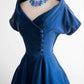 Blue Velvet Vintage Dresses Homecoming Dress Short Prom Dress Party Dress    cg26048