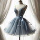 A Line Tulle Short Party Dress Cocktail Dresses Homecoming Dress     cg25678