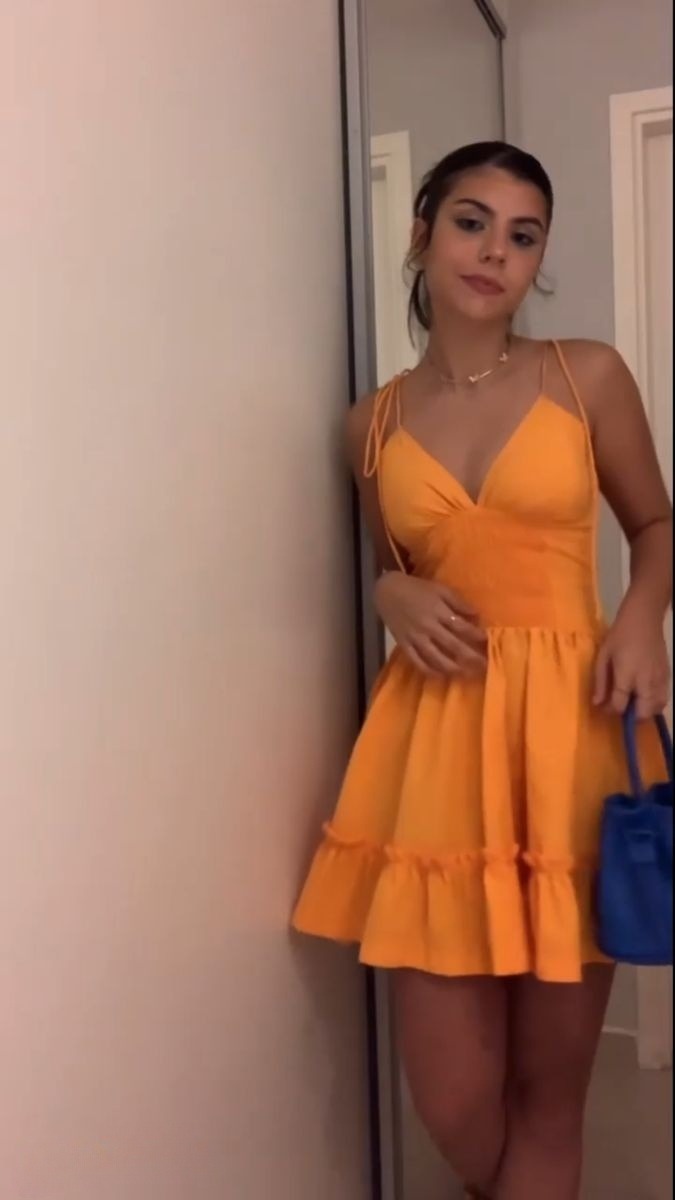 Orange Short Party Dress Short Prom Dresses Homecoming Gowns      cg25621