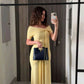Yellow Mermaid Evening Dress Off Shoulder Prom Party Dress     cg25645