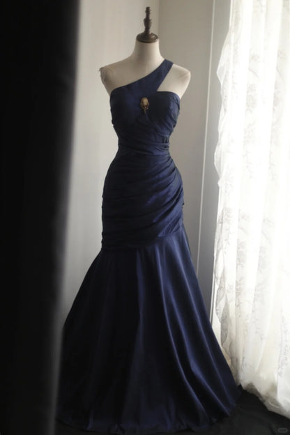 Mermaid Navy Blue Prom Party Dresses Unique Long Evening Dress   cg25927