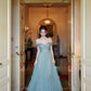 Off Shoulder Tulle Evening Dresses, Sleeveless Prom Party Gowns  cg25583
