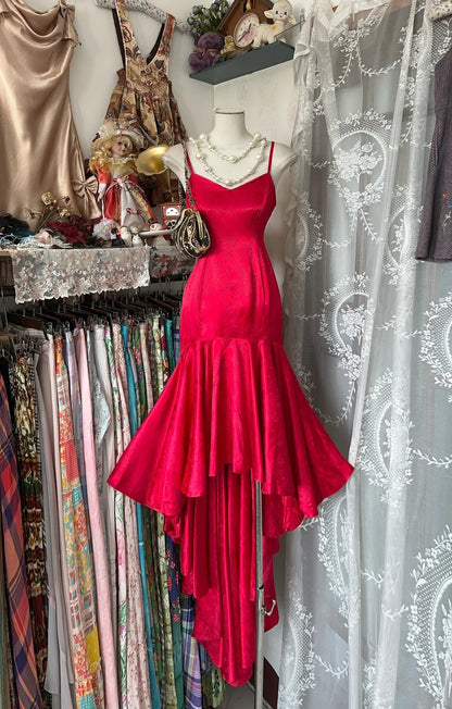 Red High Low Vintage Party Dress Evening Dress Prom Dresses     cg25755