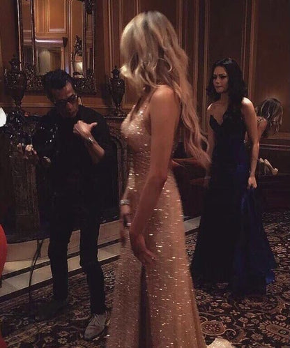 Sequin Shinny Long Prom Party Dresses Formal Evening Dress    cg25876