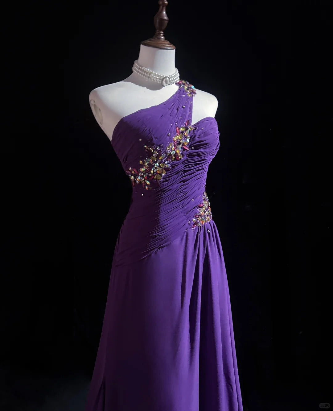 A Line Purple Formal Dress Vintage Long Party Dress Evening Dress Prom Dresses     cg25720