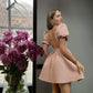 A Line Pink Short Party Dress Cocktail Dresses Homecoming Dress     cg25870