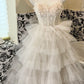A Line Tulle Princess Evening Dress for Girls Long Party Gowns    cg25781