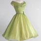 A Line Green Off Shoulder Short Party Dress Cocktail Dresses Homecoming Dress     cg25702