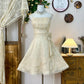 A Line Champagne Vintage Short Party Dress Cocktail Dresses Homecoming Dress     cg25801