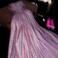 A Line Vintage Strapless Purple Shinny Long Prom Party Dresses Unique Evening Dress   cg26066