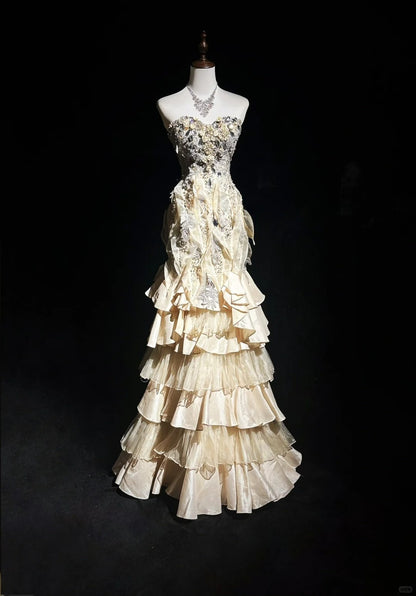 Elegant Vintage Evening Dresses, Sleeveless Party Prom Dress    cg25466