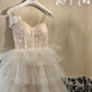A Line Tulle Princess Evening Dress for Girls Long Party Gowns    cg25781