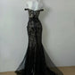 Black Lace Mermaid Evening Dresses,Sleeveless Party Prom Dress, Formal Dress    cg25472