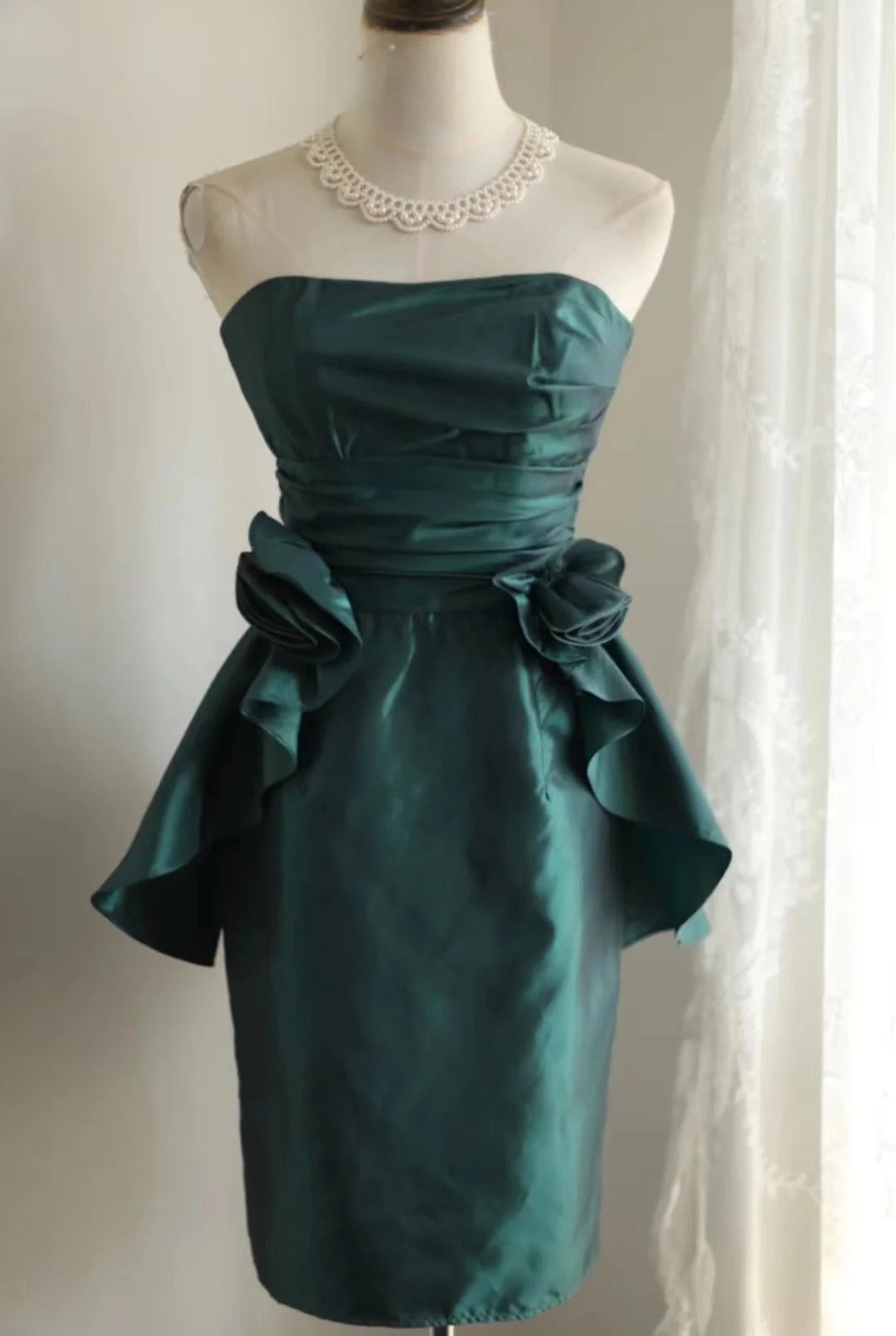 Green Vintage Short Party Dress Cocktail Dresses Homecoming Dress     cg25705