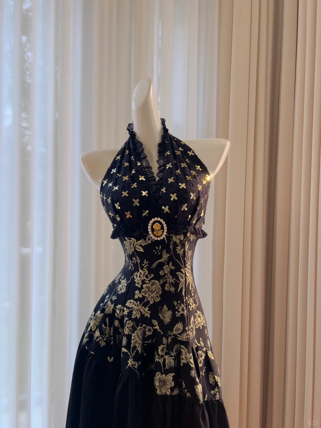 Halter Vintage Evening Dresses,Sleeveless Party Gowns  cg25487