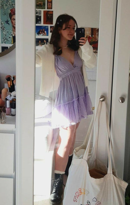 A Line Lilac Cocktail Dresses Homecoming Dress Short Prom Dress Party Dress    cg25999