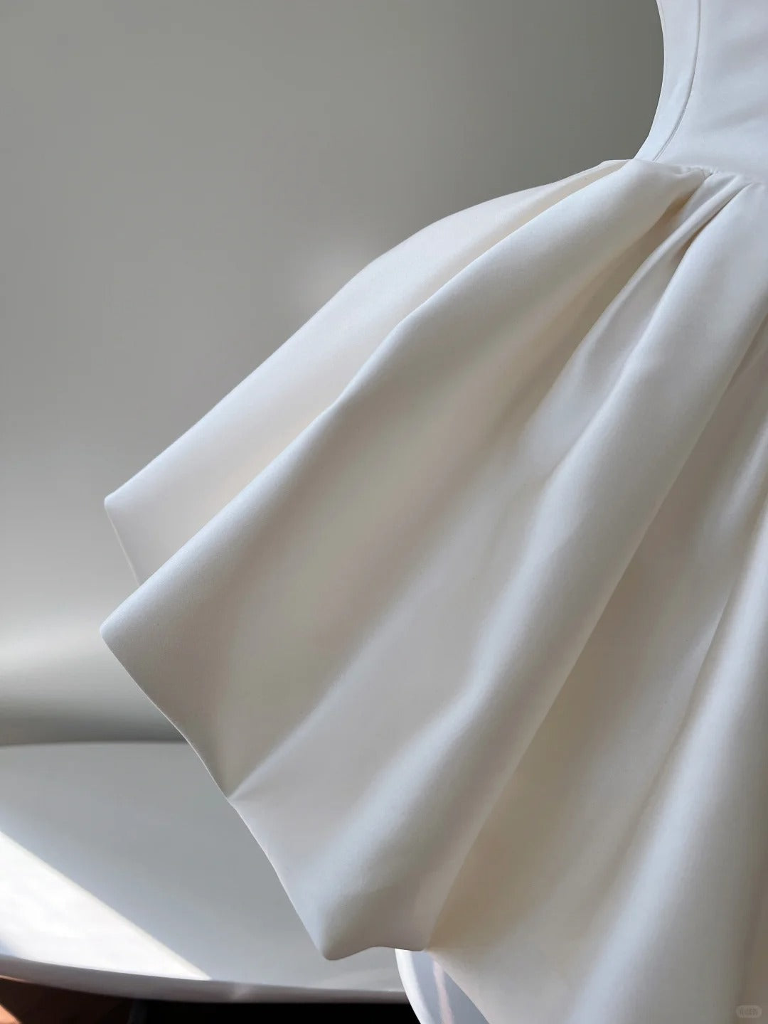 White Satin Short Prom Dress A-Line Sleeveless Evening Dress Short Party Gown    cg26008