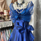 A Line Royal Blue Vintage Long Party Dress Evening Dress Prom Dresses     cg25753