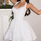 A-line White Homecoming Dresses Short Prom Dress Short Party Dress    cg25956