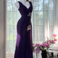 Purple Vintage Prom Party Dresses Unique Long Evening Dress   cg25962