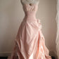 A Line Pink Princess Dress Wedding Dress Sleeveless Long Evening Dress   cg25929