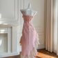 Pink Prom Party Dresses Unique Evening Dress Vintage Princess Dress   cg26007