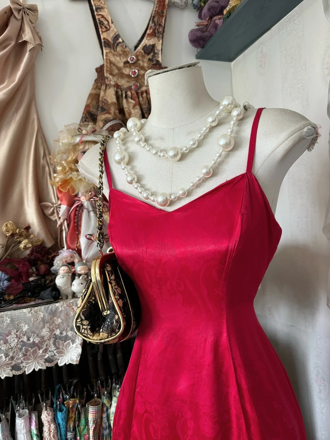 Red High Low Vintage Party Dress Evening Dress Prom Dresses     cg25755