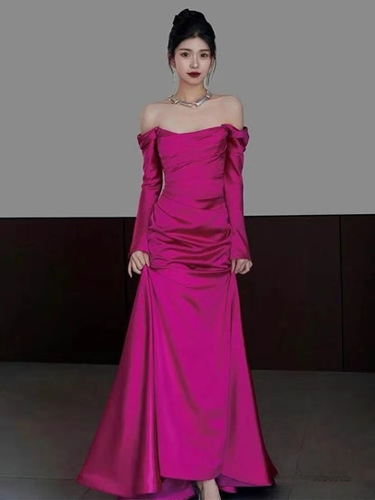 Off Shoulder Long Evening Dress Prom Dresses     cg25651