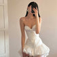 White Strapless Evening Prom Dresses High Low Homecoming Gowns      cg25605