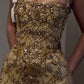 Gold Beaded Homecoming Dresses Short Prom Dress Short Party Dress    cg25963