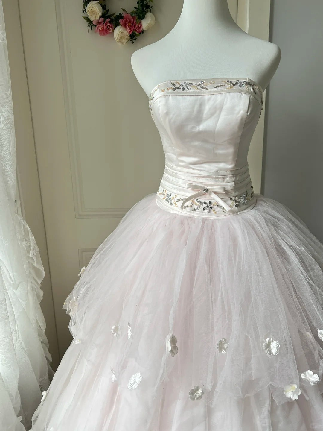 A Line Pink Prom Party Dresses Unique Long Evening Dress Vintage Princess Dress   cg25987