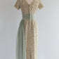 Green Lace Vintage Prom Party Dresses Unique Evening Dress   cg26051