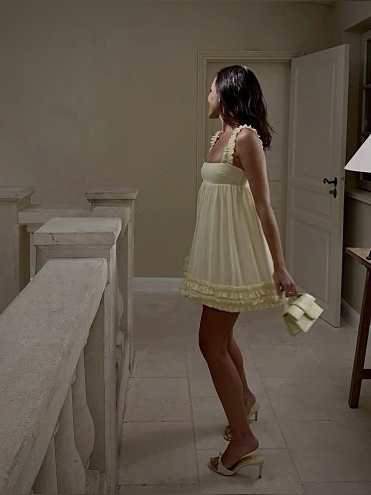 A Line Yellow Chiffon Short Party Dress Cocktail Dresses Homecoming Dress     cg25739