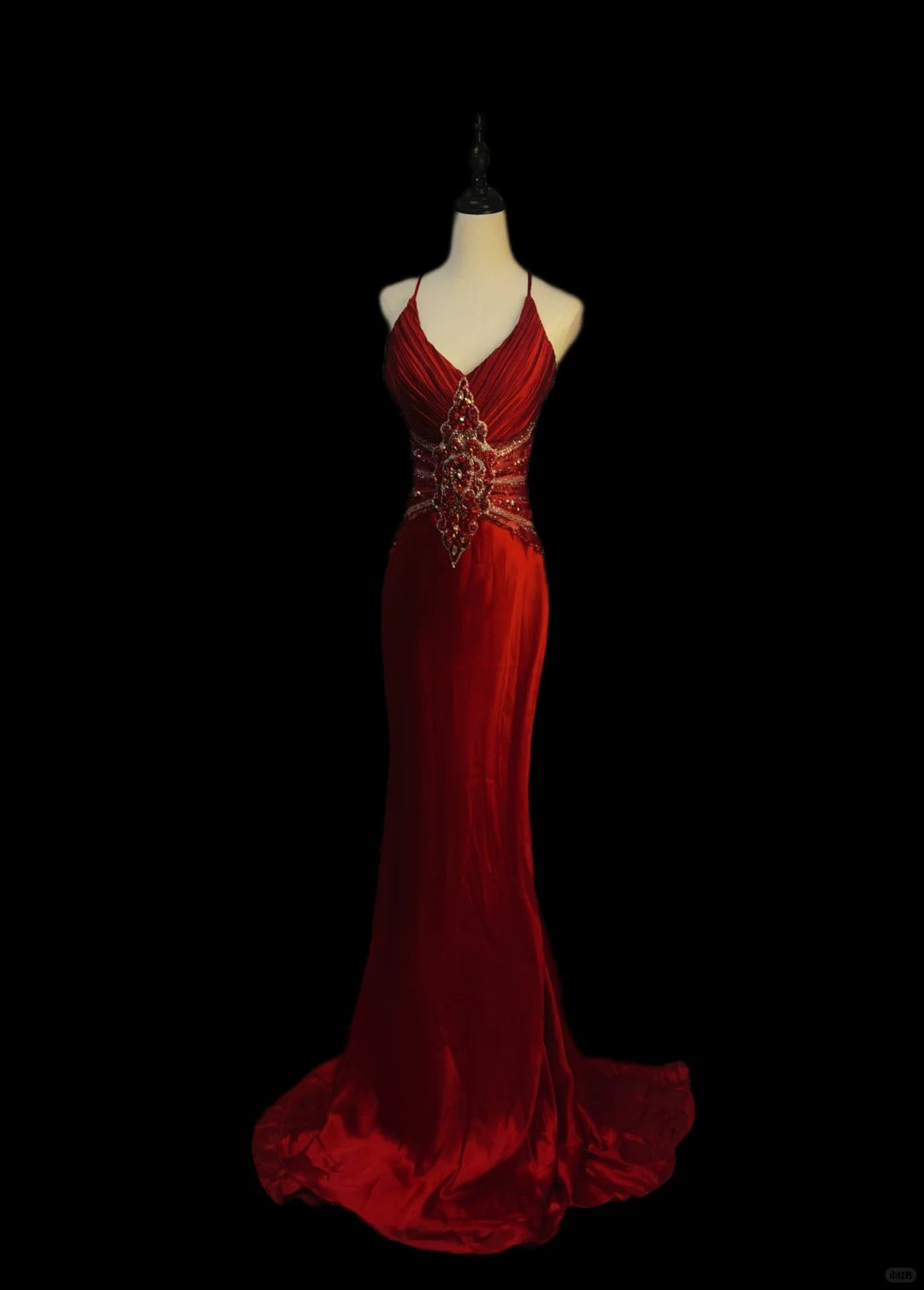 Red Mermaid Long Prom Party Dresses Unique Evening Dress   cg26062