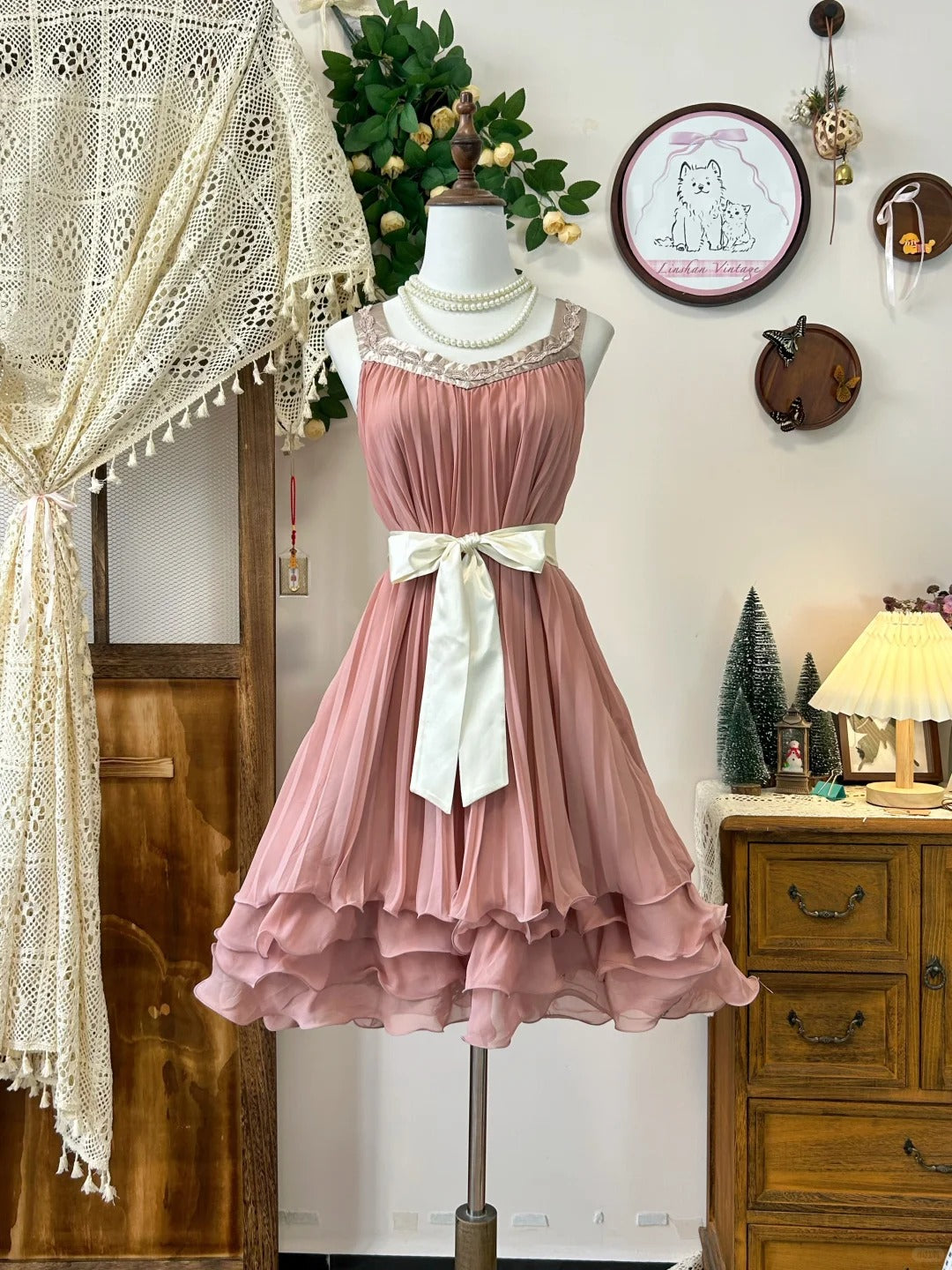 A Line Pink Vintage Short Party Dress Cocktail Dresses Homecoming Dress     cg25805