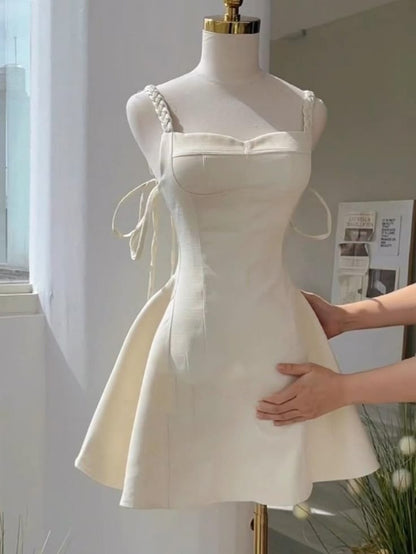 Ivory Short Evening Party Dress Homecoming Gowns      cg25594