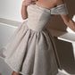 Off Shoulder Sequin Short Evening Prom Dresses Homecoming Gowns      cg25607