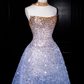 Gold And Blue Shiny Prom Party Dress 19th Birthday Outfit Evening Dress cg26341