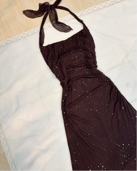 Sparkly Brown Long Prom Dress,Long Formal Dress Evening Dress    cg25445