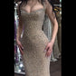 Sparkly Mermaid Square Neck Sequin Champagne Prom Dresses Party Dress 18th Birthday Outfits cg26175
