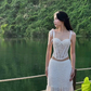 White Lace Evening Party Dress 2 Pcs Set Formal Prom Dress cg26165