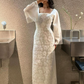 Classy Sheath Square Neck Long Prom Dresses Formal Summer Wedding Guest Dresses Wedding Guest Outfit cg26154