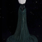 Mermaid Strapless Sequin Green Long Prom Dresses Evening Dress  cg26210
