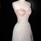 Champagne And Mint Green Shiny Prom Party Dress Classy Evening Dress cg26340