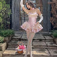 Pink Short Prom Dress with Lace Sweetheart Mini Birthday Party Dress     cg26078